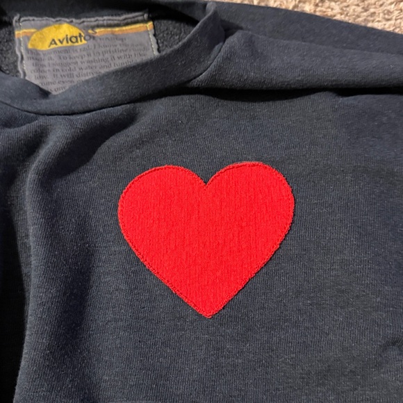 Aviator Nation Heart Stitch Crewneck Sweatshirt & Heart Stitch Sweatpants, XS - Picture 8 of 16